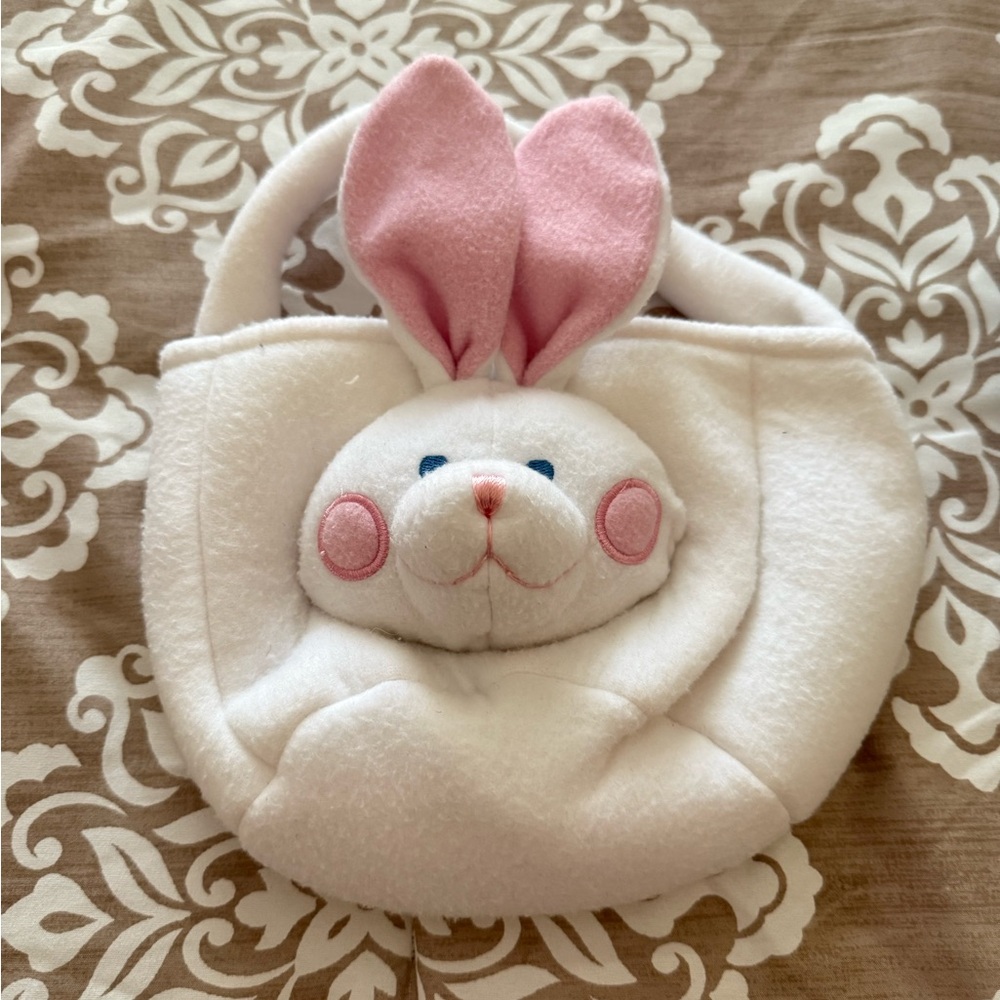 Cute Bunny Plush Easter Basket